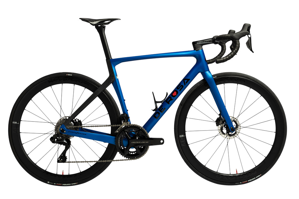 Blue carbon road bike