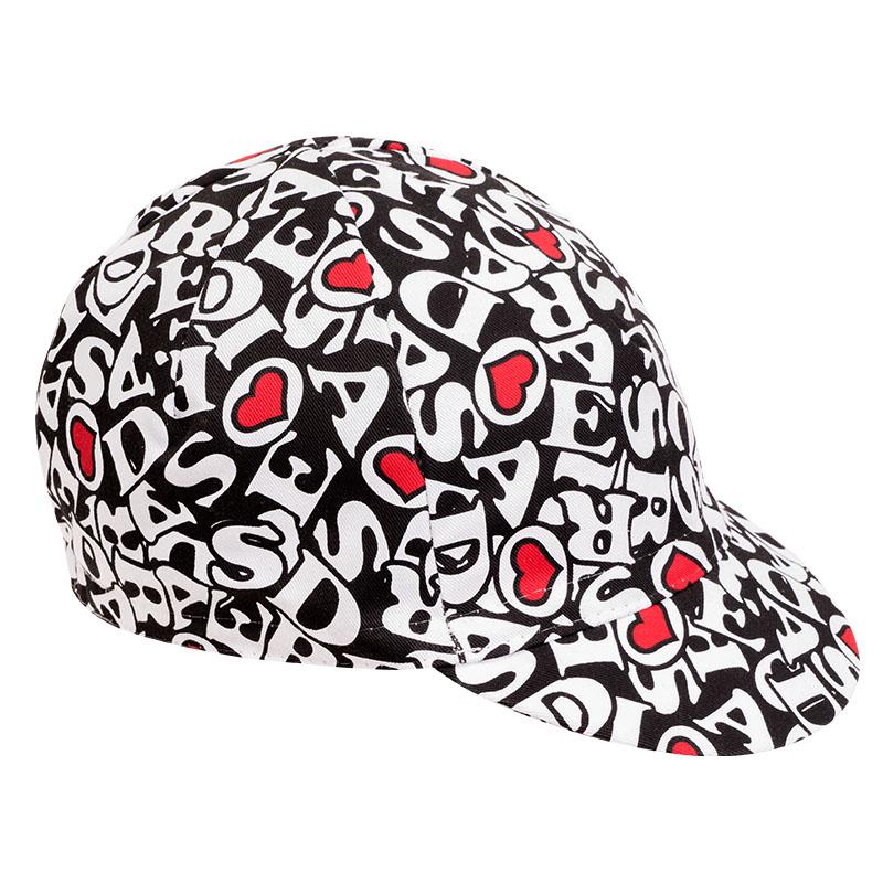 Black and white design cycling cap