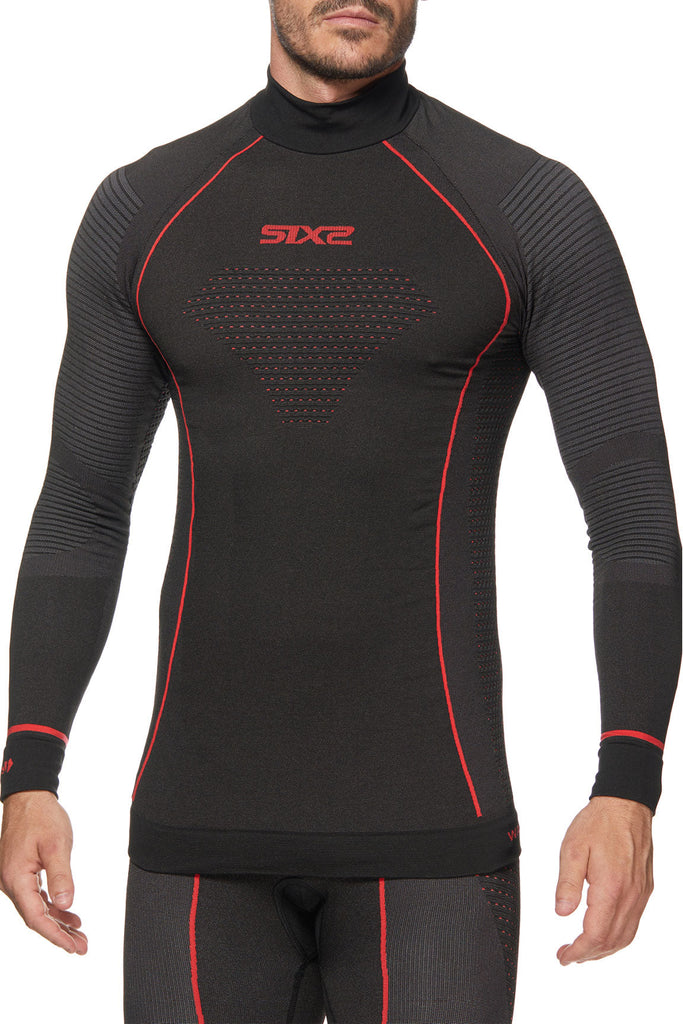 Man wearing thermal base layer for cycling
